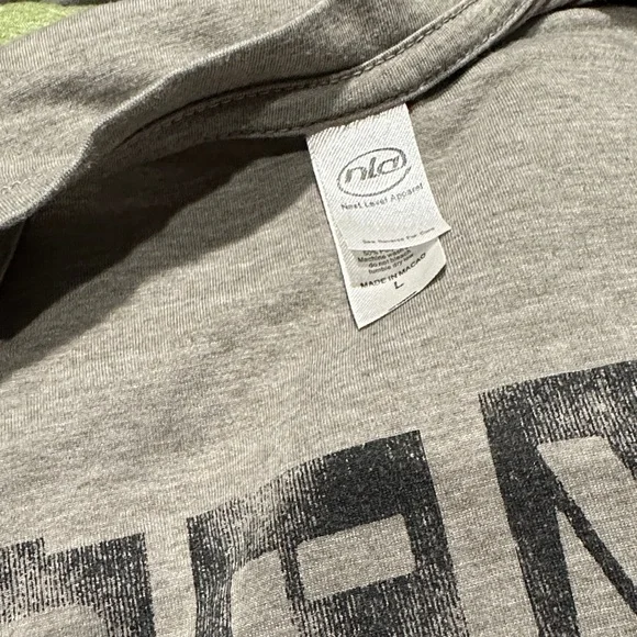 Gray Graphic Broadway RENT Long sleeve Tee Shirt Large - Picture 2 of 4